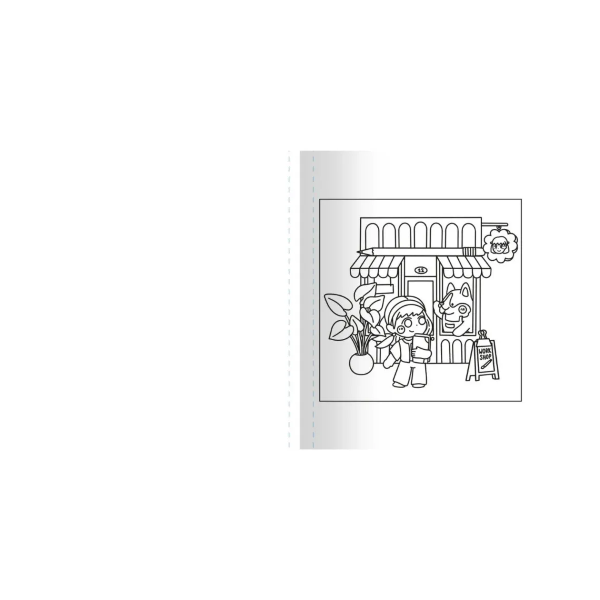 Livre de coloriage - Jolies boutiques