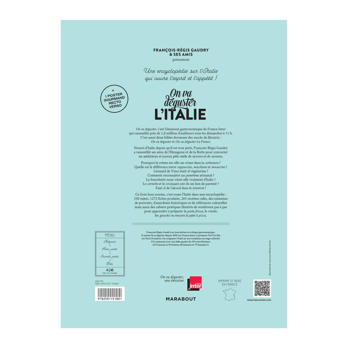 Livre On va déguster l'Italie - Marabout