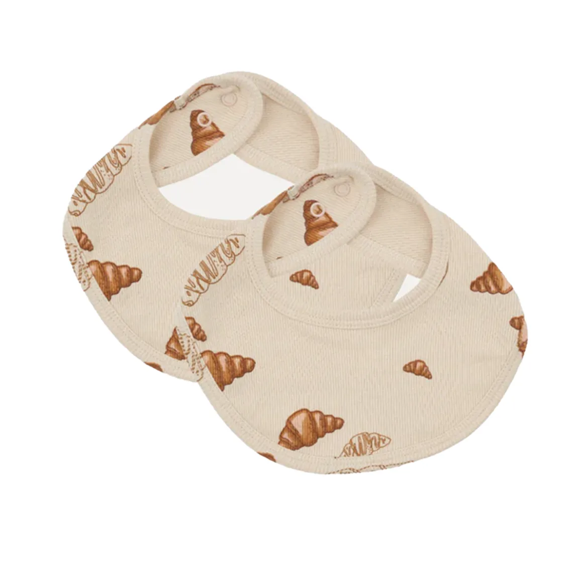 Lot de 2 Bavoirs Croissants Grands