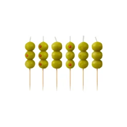 Lot de 6 bougies - Olive Cocktail Party