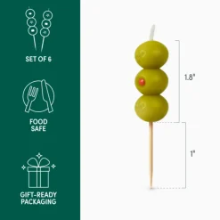 Lot de 6 bougies - Olive Cocktail Party