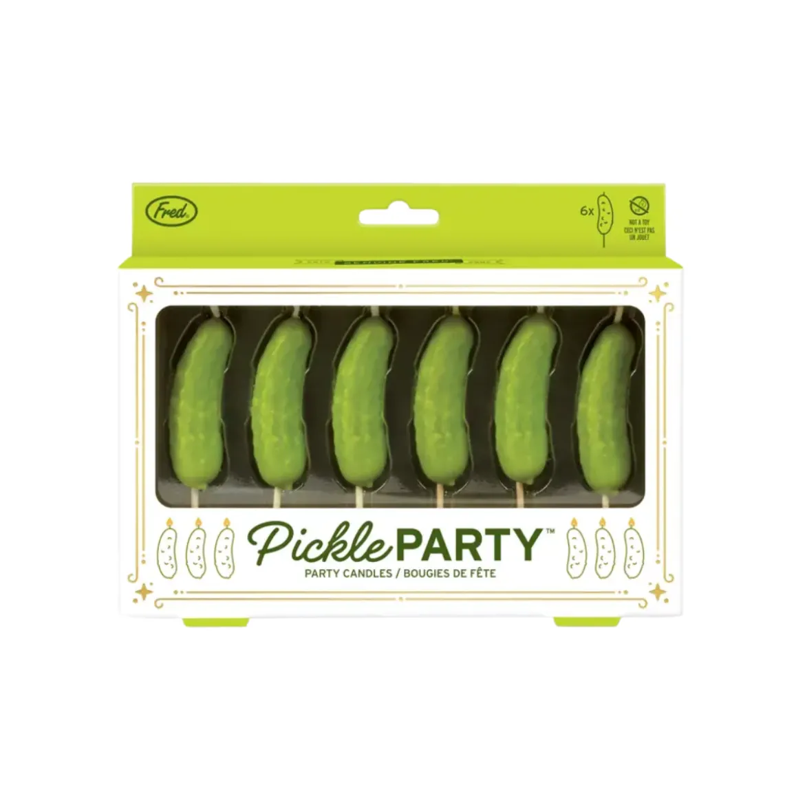 Lot de 6 bougies - Pickle Party