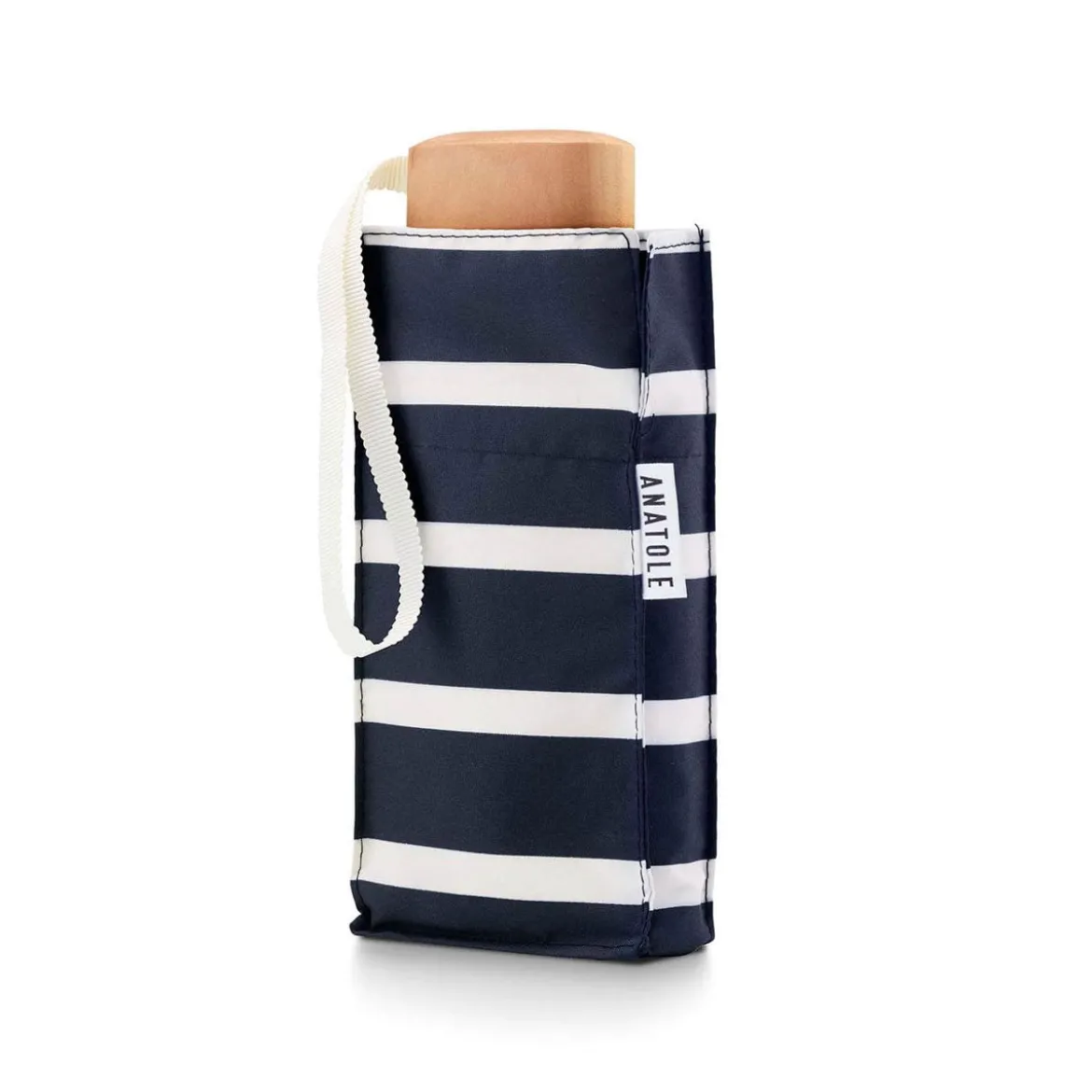 Mini Parapluie Pablo - Marinière Bleu marine & rayures blanches