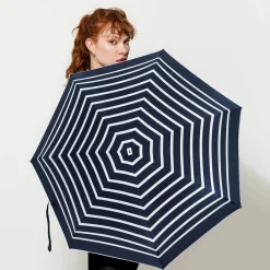 Mini Parapluie Pablo - Marinière Bleu marine & rayures blanches