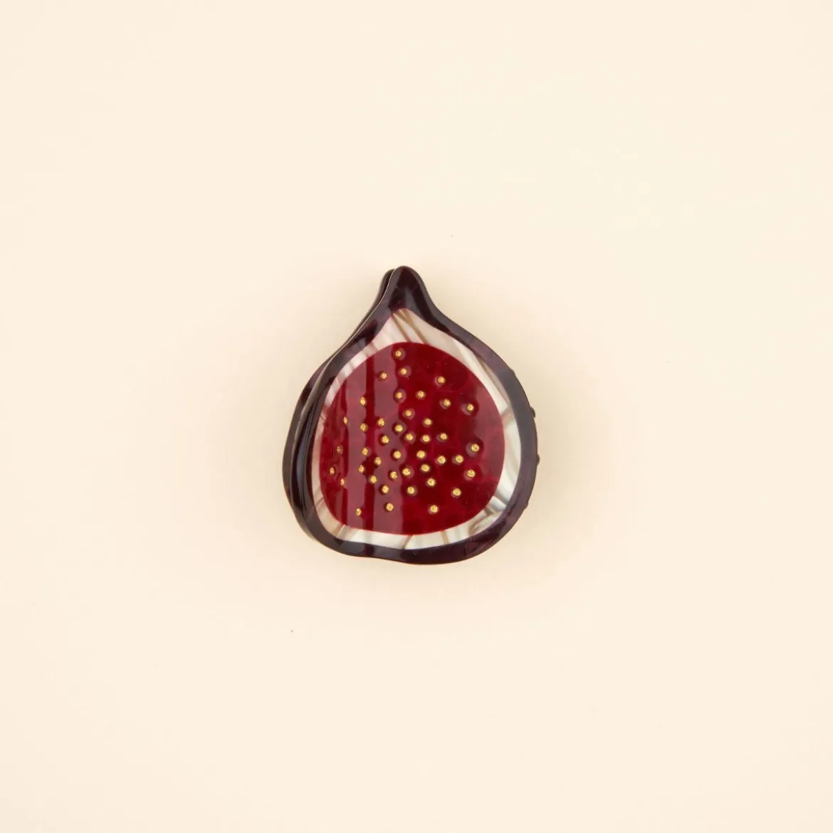 Mini pince à cheveux - Figue