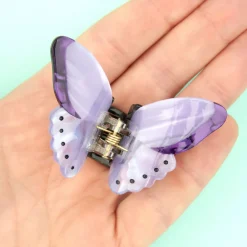 Mini Pince à Cheveux Papillon - Mauve