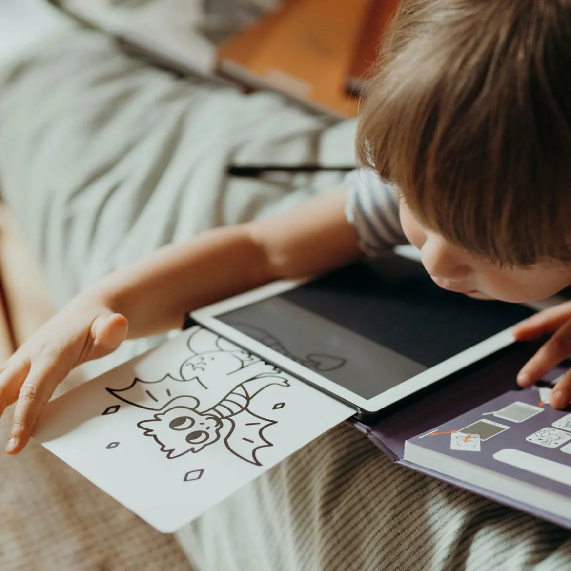 Mini Tablette à Dessin Kidydraw 30 Dinosaures