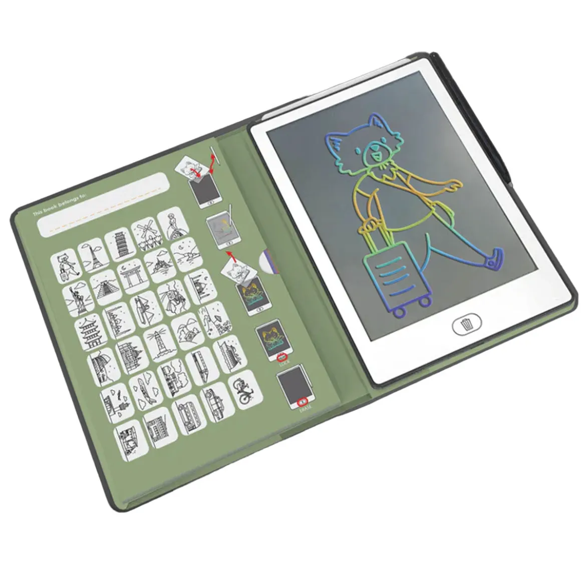 Mini Tablette à Dessin Kidydraw Voyages