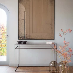 Miroir rectangulaire vieilli - h 153 x 122 cm - Bronze