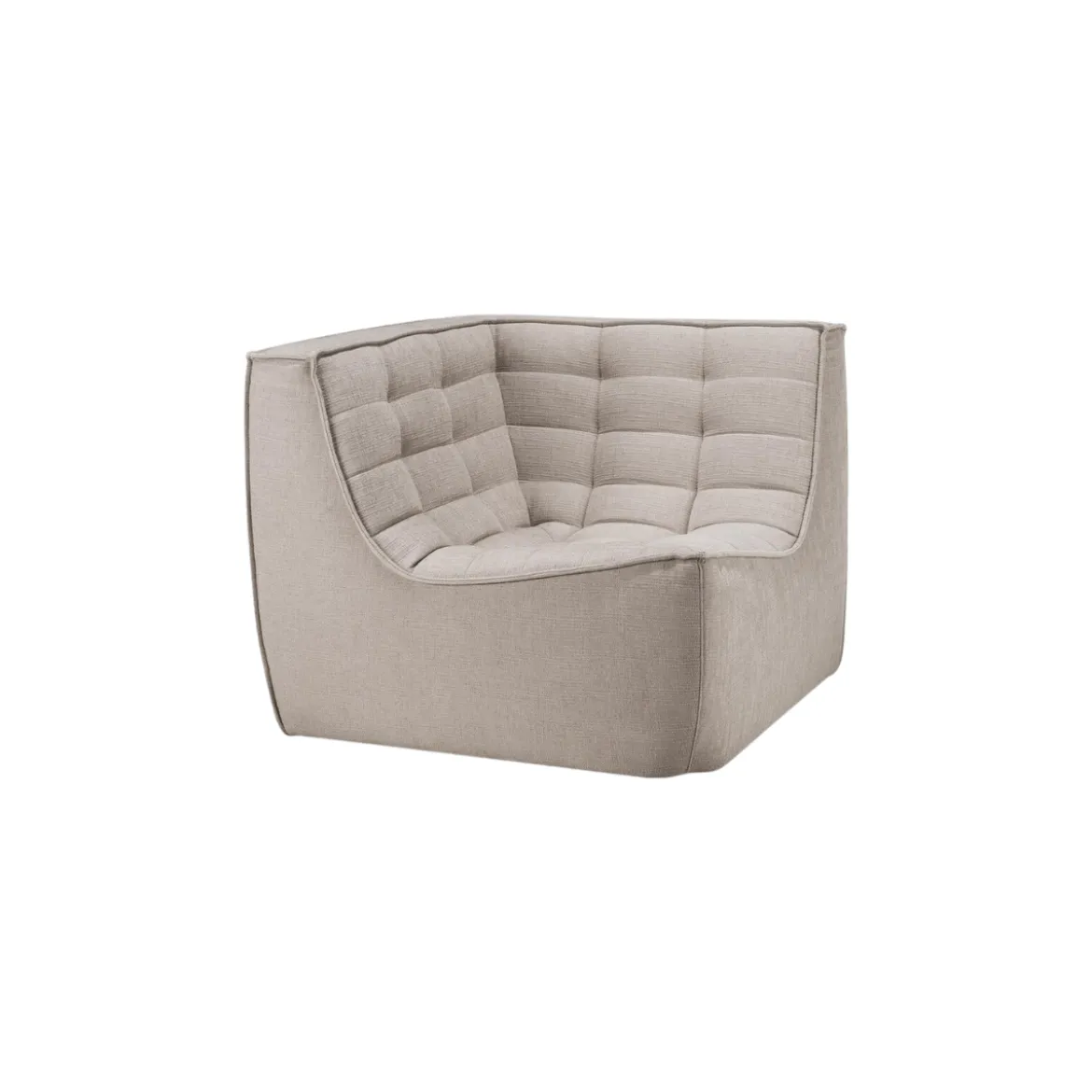 Module d'angle canapé N701 - écru tissu éco