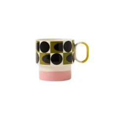 Mug Carré Ovale à pois Rose - Orla Kiely