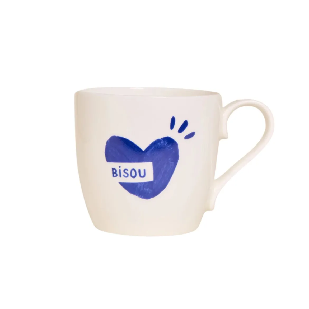 Mug Coeur Bisou - Bleu