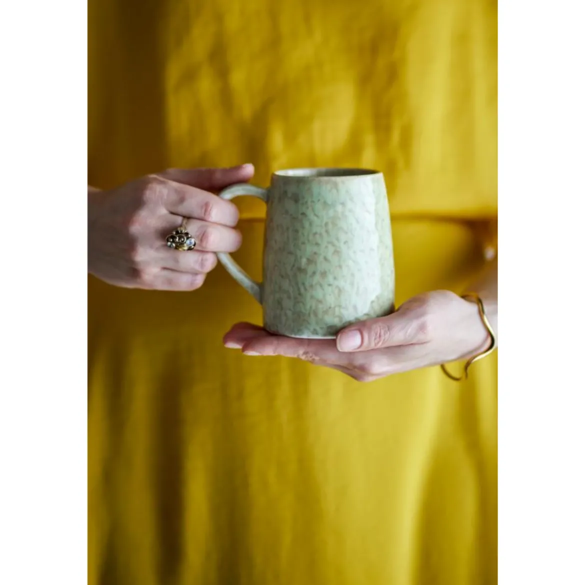 Mug Winnie Multicolore - Grès - Vert et Beige