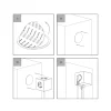Multiprise square 1 avec USB-C 30W 1,8m - Stockholm Black