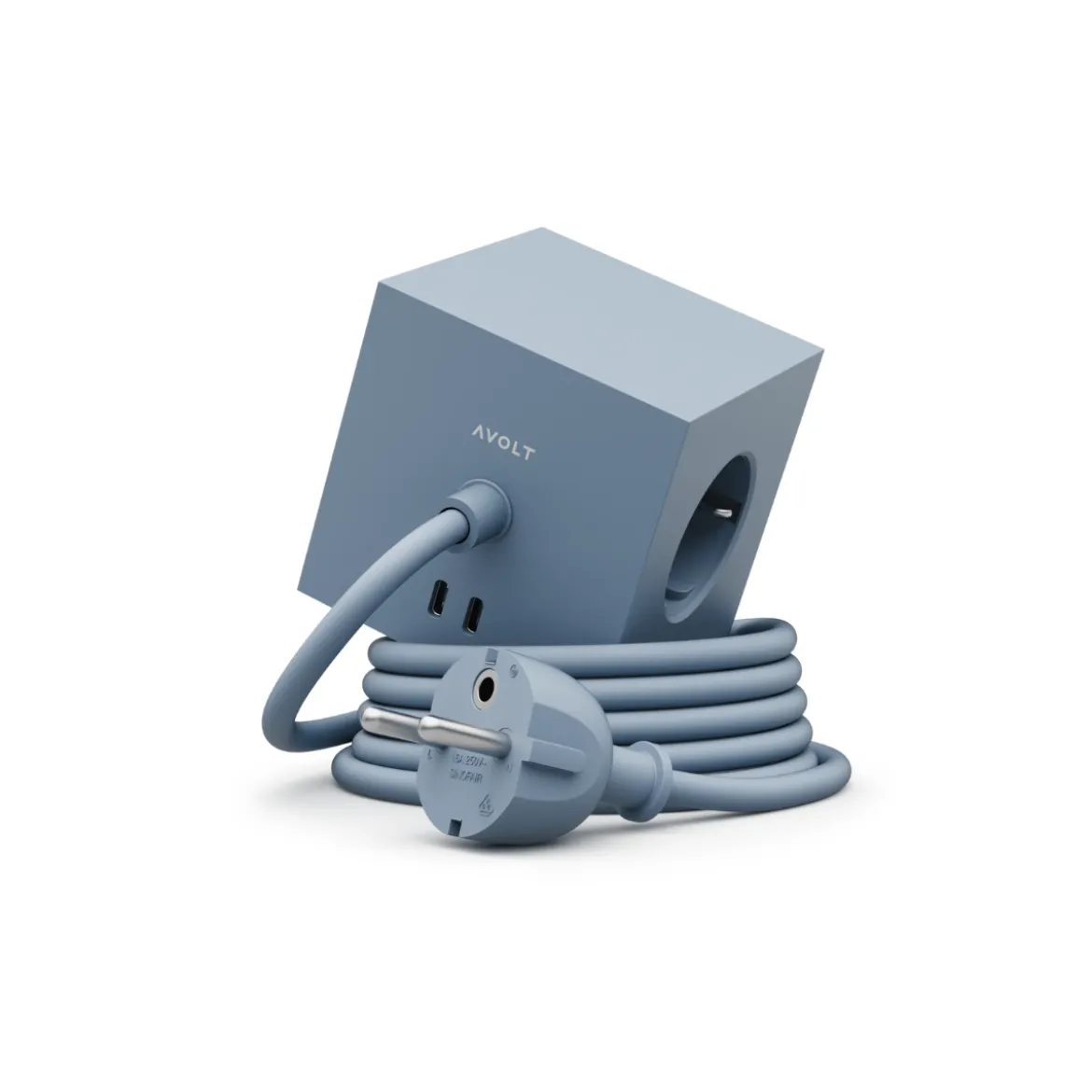 Multiprise square 1 avec USB-C 30W 1,8m - Shark Blue