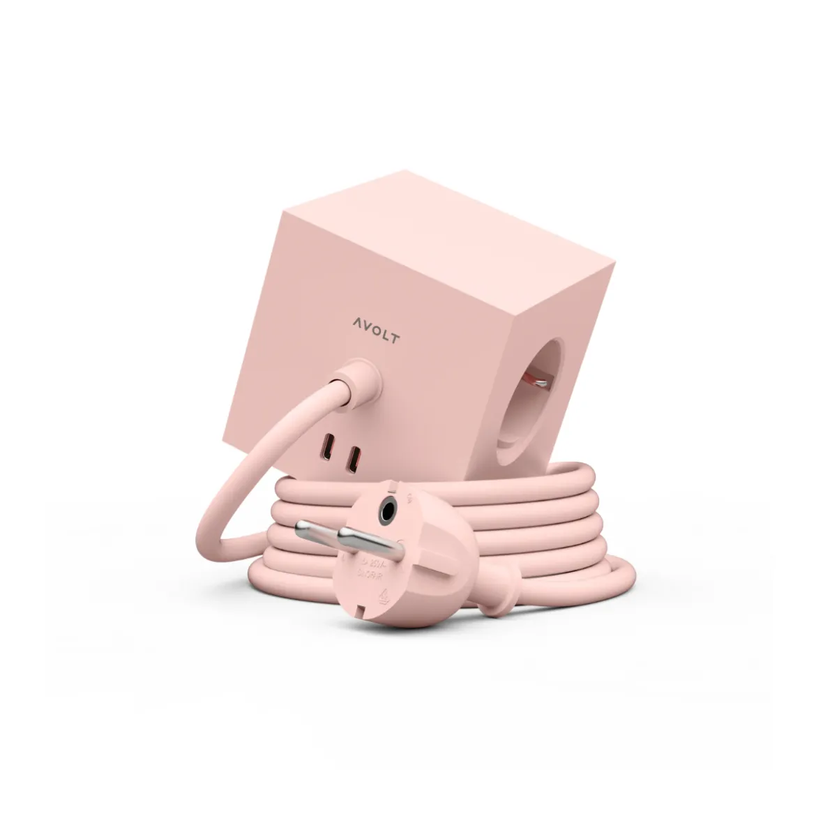 Multiprise square 1 avec USB-C 30W 1,8m - New Pink