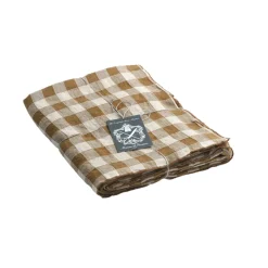 Nappe Bourdon Toile Vichy Vintage - Havane/Bourdon Havane