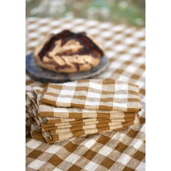 Nappe Bourdon Toile Vichy Vintage - Havane/Bourdon Havane