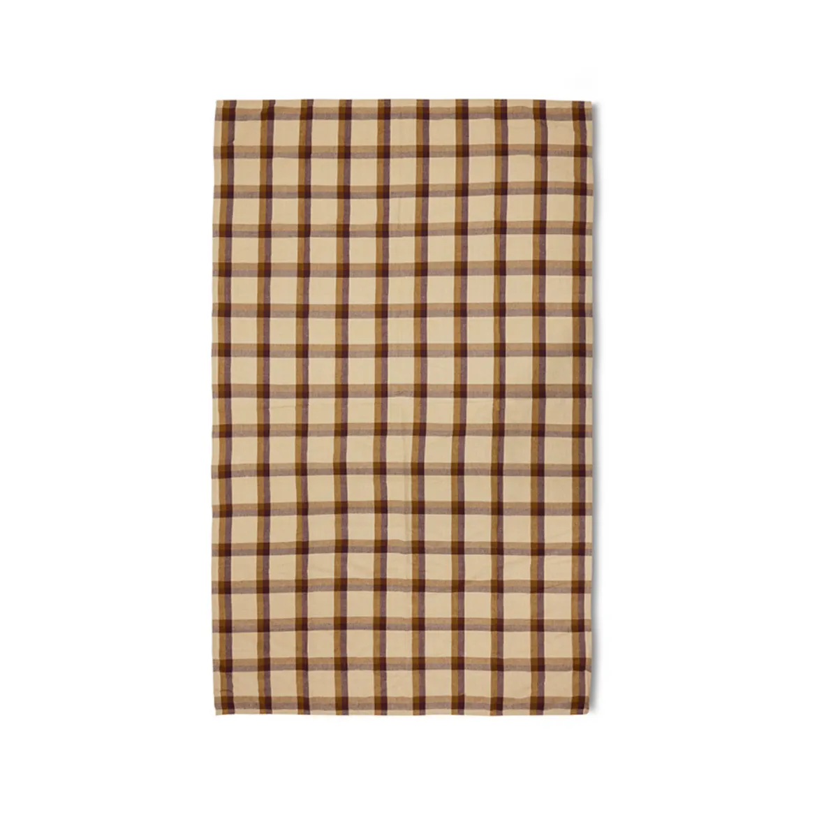 Nappe Vida Carreaux - Chestnut/Cream 140x220 cm