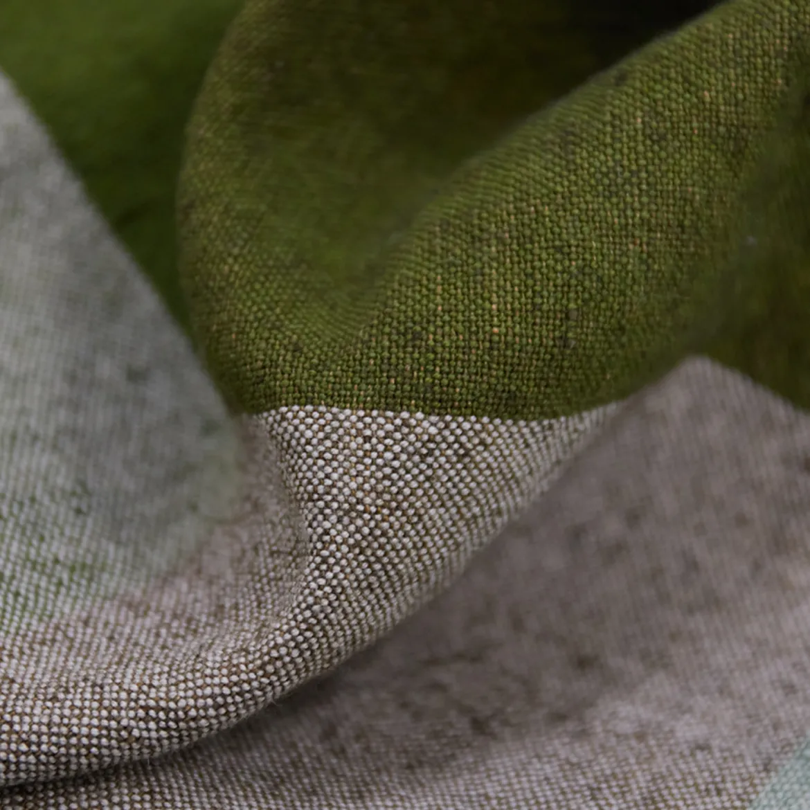 Nappe Vida Carreaux - Mint/Olive 140x220 cm