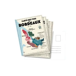Pack 13 Cartes Postales Les Vins de France - 10 x 15 cm - Ecru