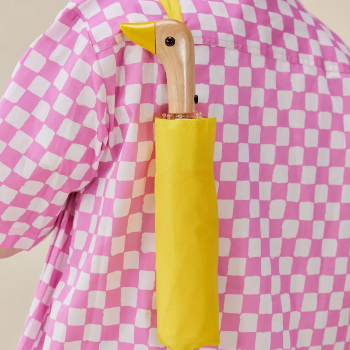 Parapluie à manche Tête de Canard - Jaune