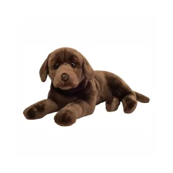 Peluche Labrador Marron Chocolat Couché
