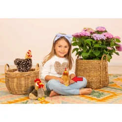 Peluche Poule marron