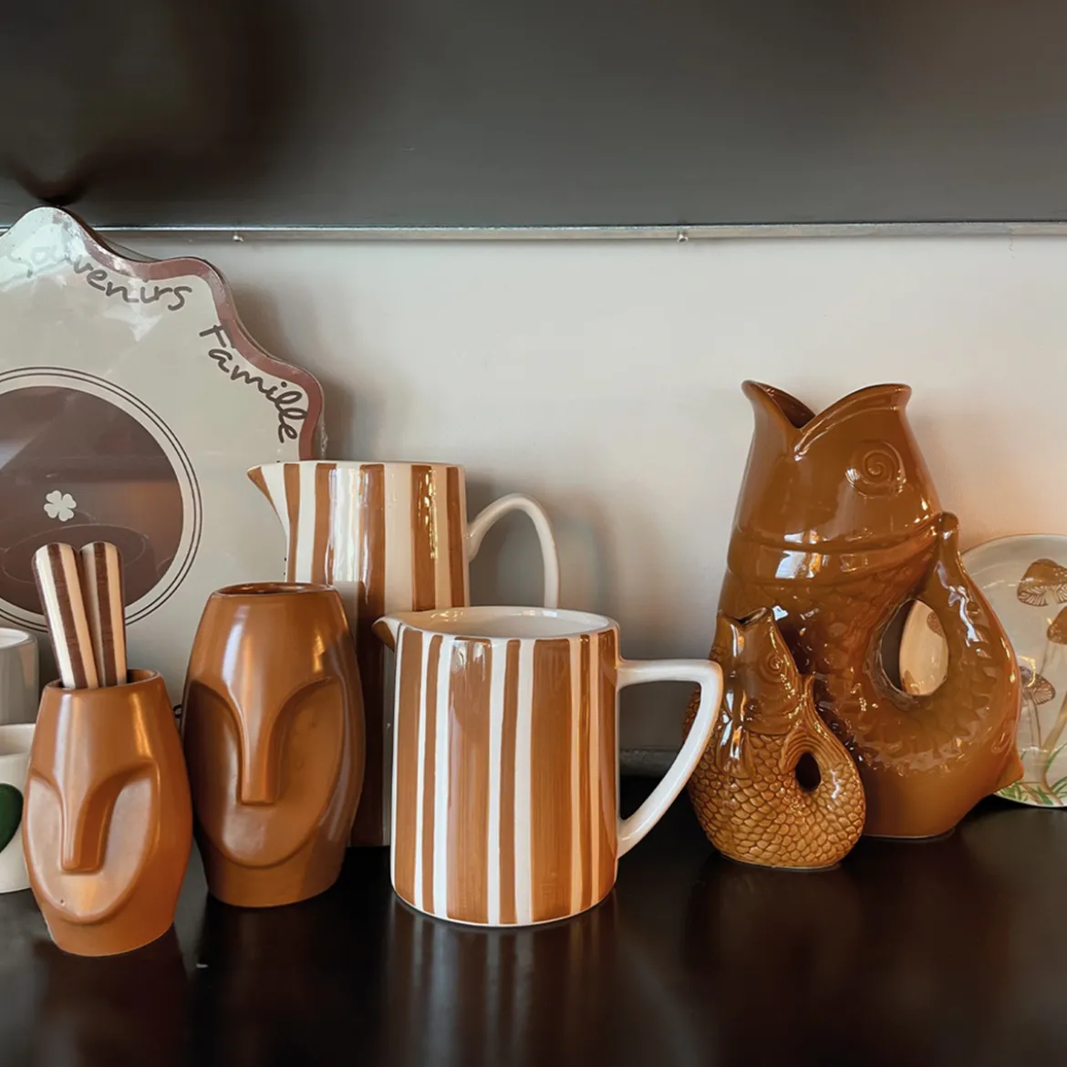 Pichet Rayure Marron