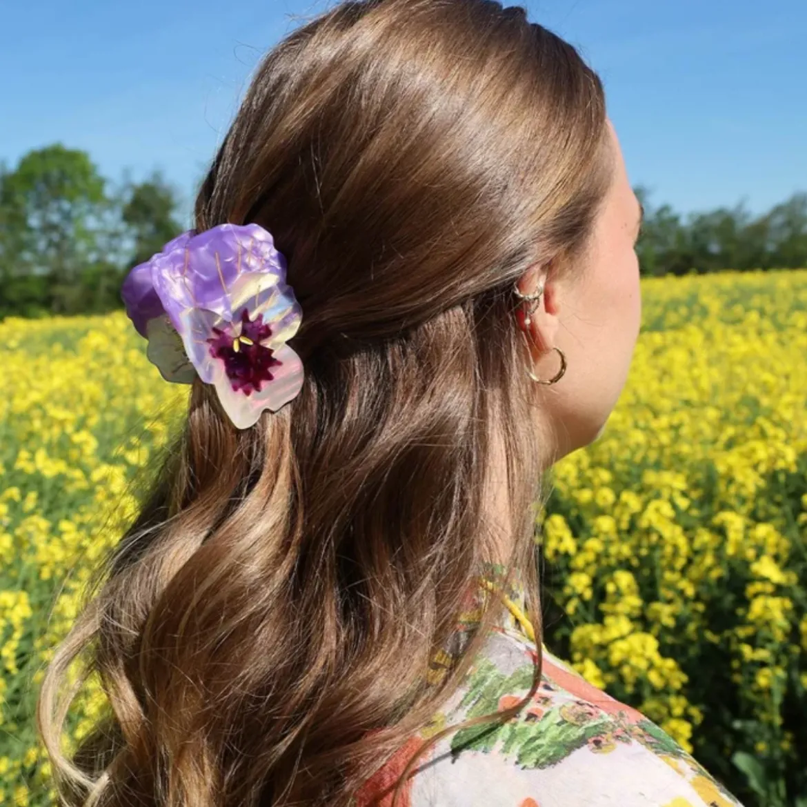 Pince à cheveux Fleur Violette - Step Mother Purple