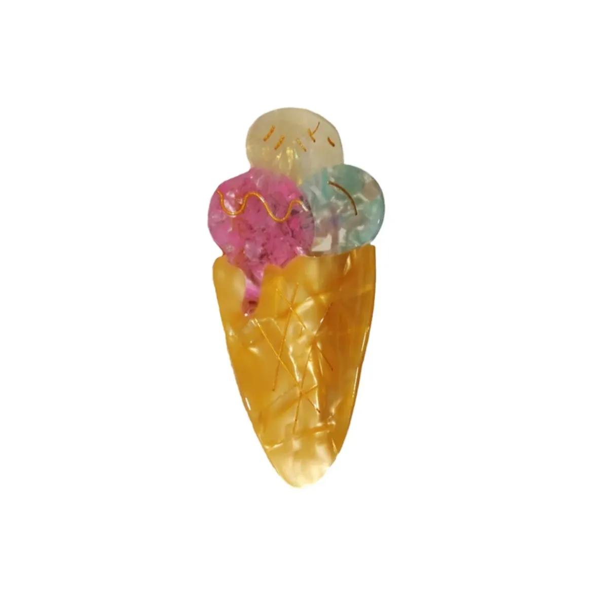 Pince à cheveux Ice Cream Cone - Multicolore