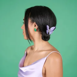 Pince à Cheveux Papillon - Mauve