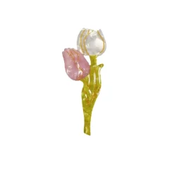 Pince à cheveux Tulipe - Rose/Blanc cassé