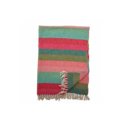 Plaid Isnel Multicolore Coton Recyclé
