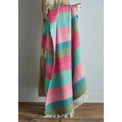 Plaid Isnel Multicolore Coton Recyclé