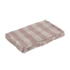 Plaid Vice Versa Frange - Lin Lavé Cottage - Bois de Rose 140x250 cm
