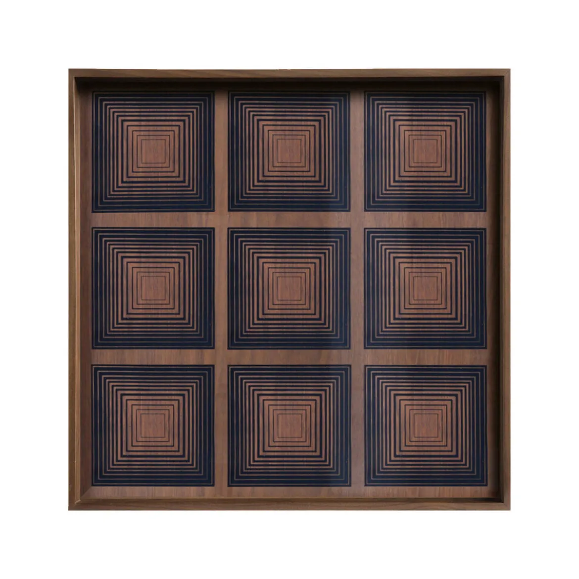 Plateau carré en verre Ink Squares