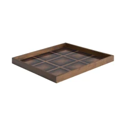 Plateau carré en verre Ink Squares