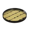 Plateau en verre et feuille d'or Brown Dots - Ø 48 cm