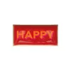 Plateau Rectangle L - Happy - Rouge - 10 x 21 cm