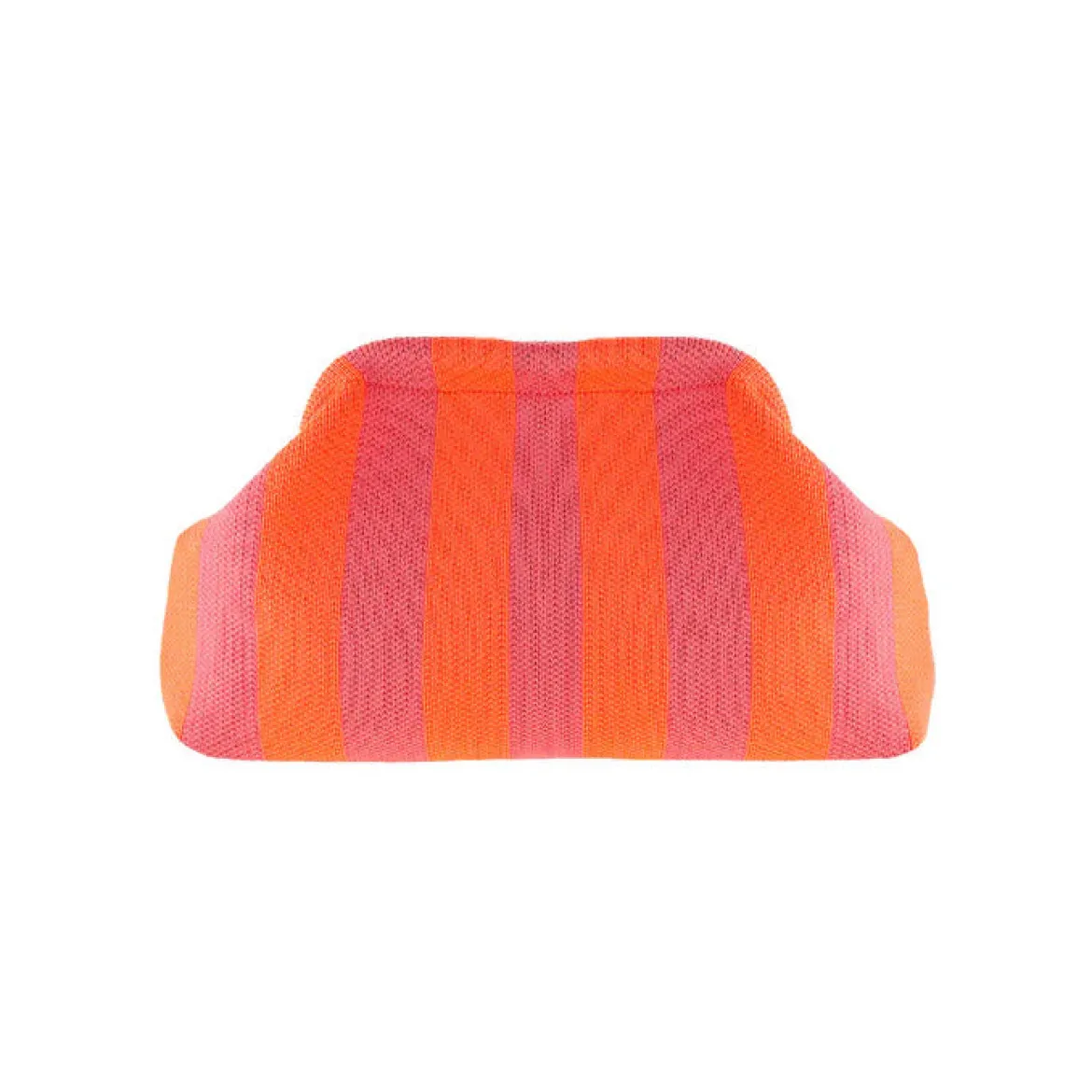 Pochette Alba Rayures - Rose Foncé/Neon Orange