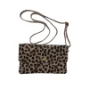 Pochette bandoulière - Cuir Suede Léopard