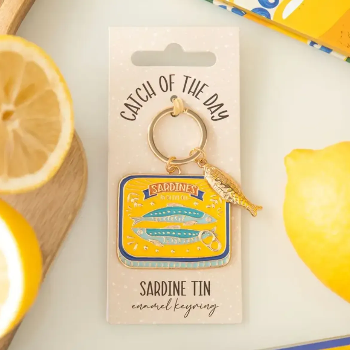 Porte-clés en boîte de sardines