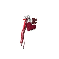 Porte-clés et bijou de sac - Cœur et Nœud Rouge