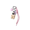 Porte-clés et bijou de sac - Ourson Casque Rose