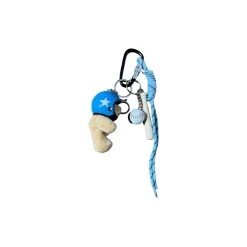 Porte-clés et bijou de sac - Ourson Casque Bleu