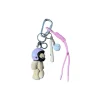 Porte-clés et bijou de sac - Ourson Casque Violet