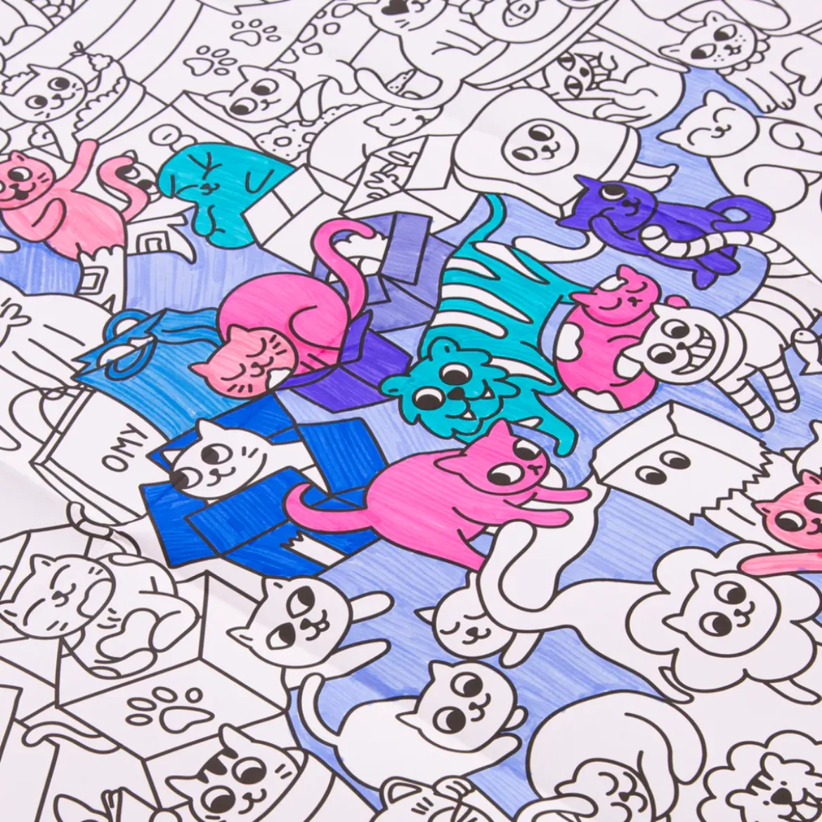Poster géant à colorier - Kitty