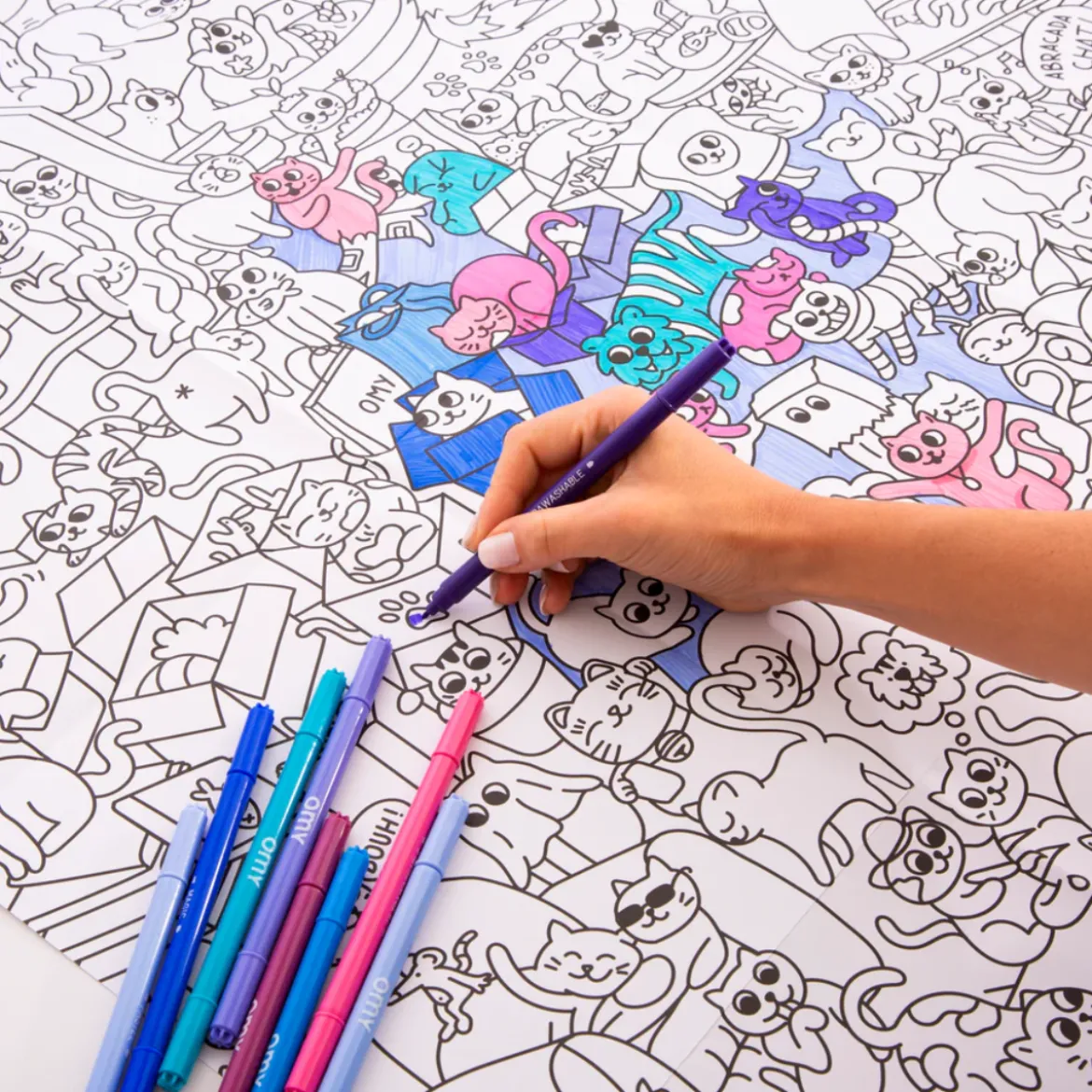 Poster géant à colorier - Kitty