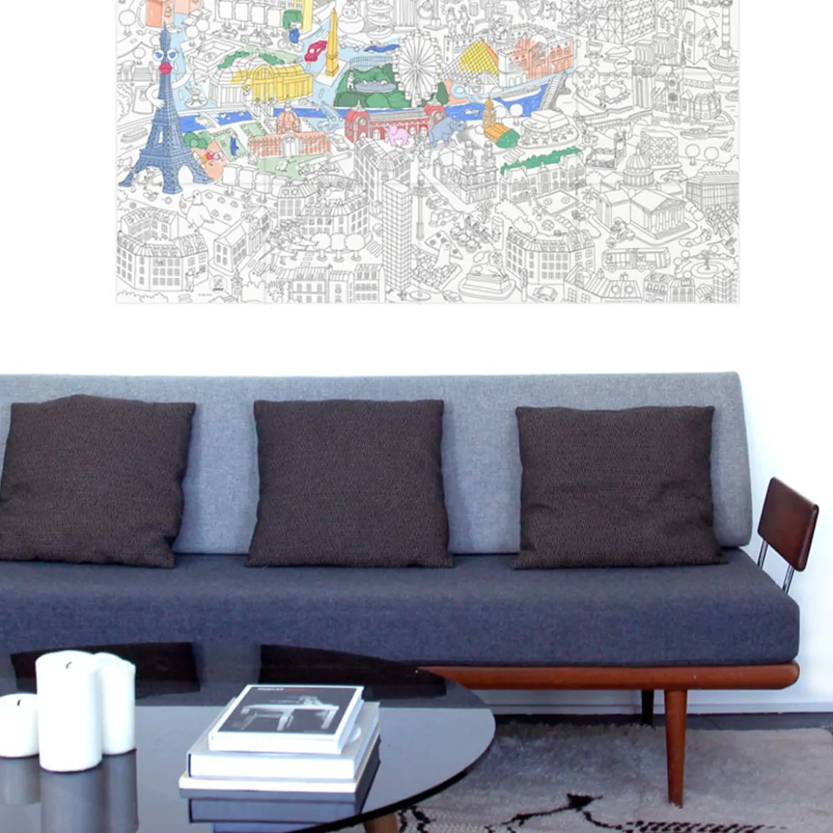 Poster Geant A Colorier - Paris
